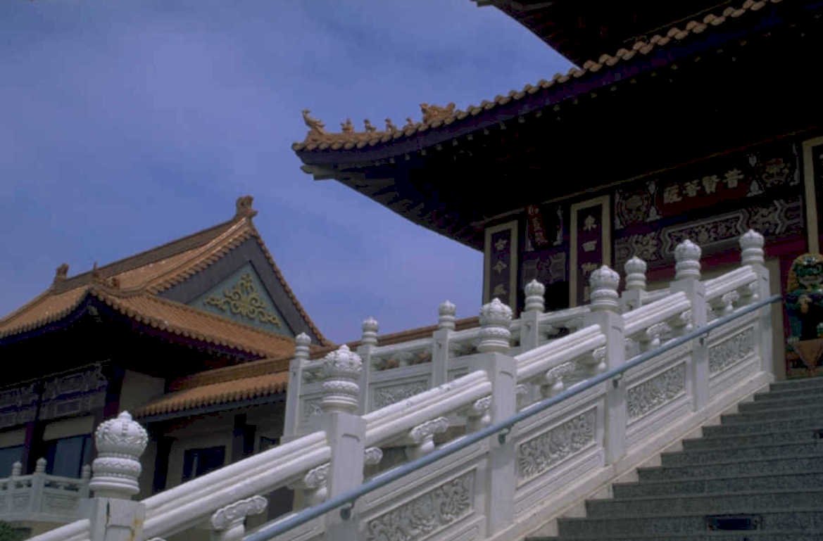 chinese temple stairs 1 1980s 1990s A4 Photo Print