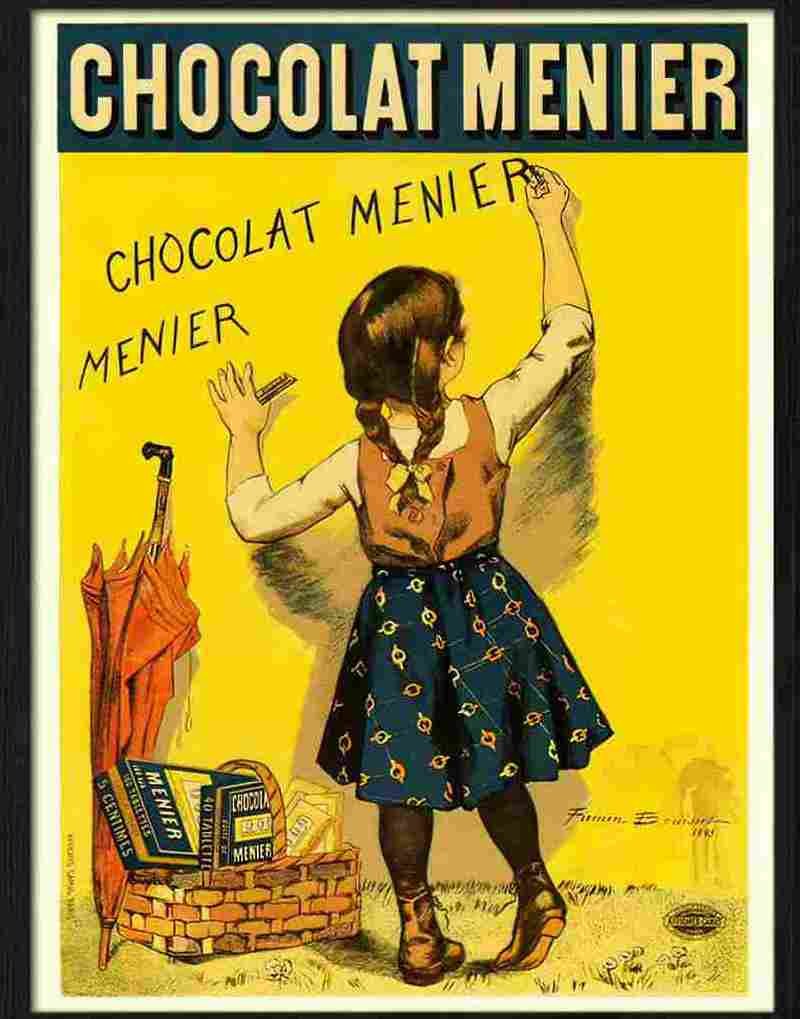 chocolat menier firmin bouisset 1893 Advert A4 Photo Print