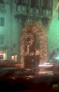 christmas archway lights Vintage A4 Photo Print
