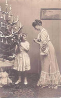 christmas family tree Vintage world war A4 Photo Print
