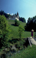 church alps summer 1980s 1990s A4 Photo Print