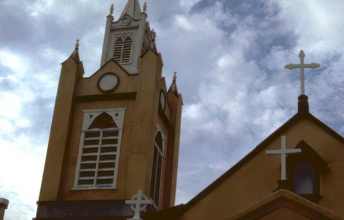 church bell tower Vintage A4 Photo Print