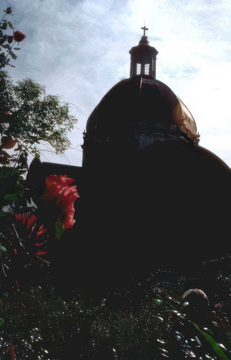 church dome oaxaca Vintage A4 Photo Print