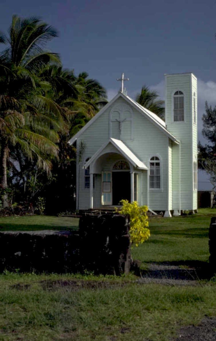 church pacific isle 1980s 1990s A4 Photo Print