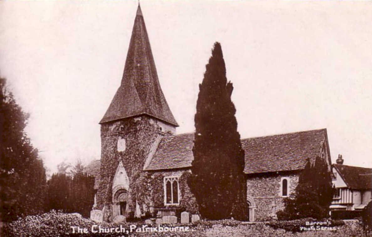 church pairixbourne treeVintage 1880s 1900s A4 Photo Print