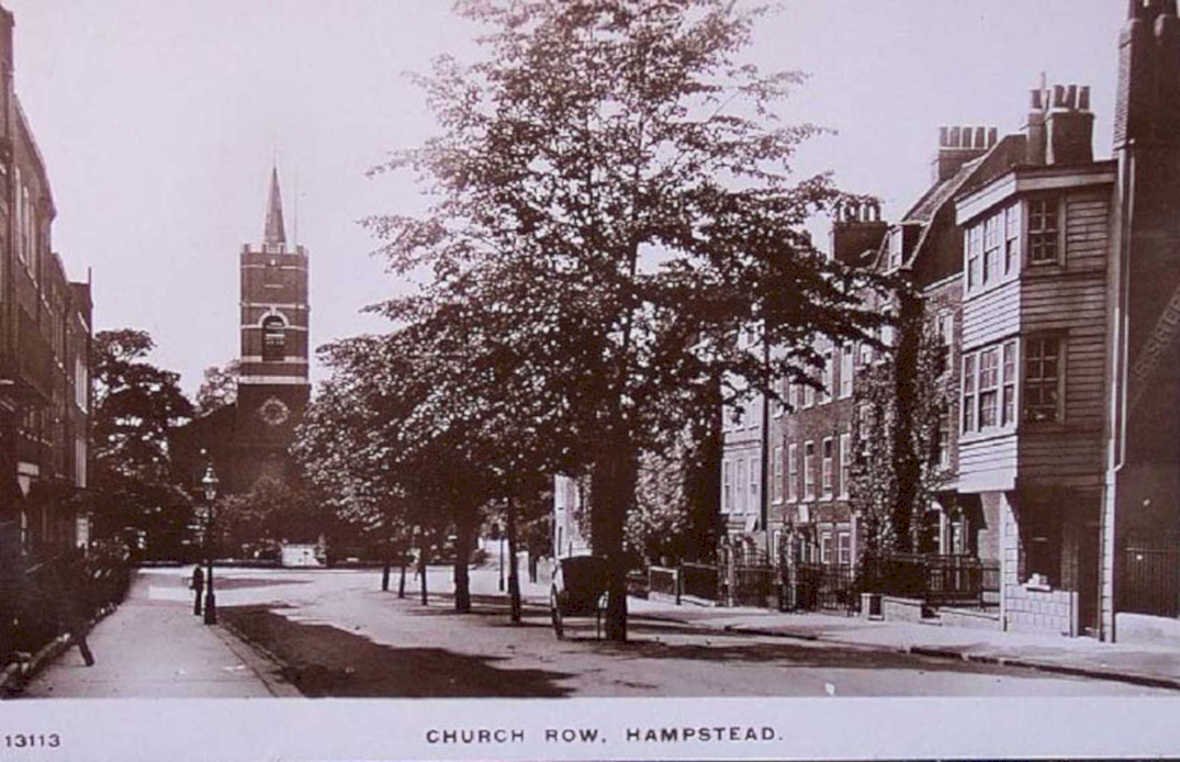 church row hampsteadVintage 1880s 1900s A4 Photo Print