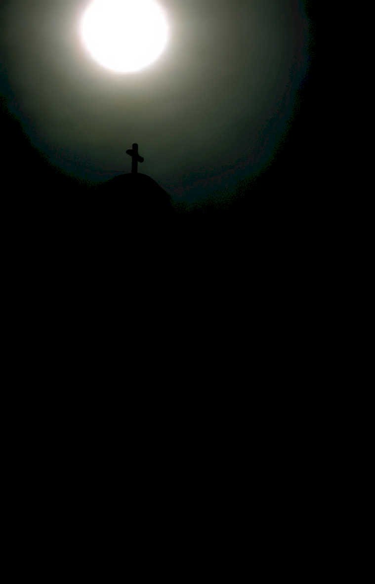 church steeple moon Vintage A4 Photo Print