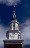 church tower clock 1980s 1990s A4 Photo Print