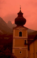 church tower dolomites 1980s 1990s A4 Photo Print