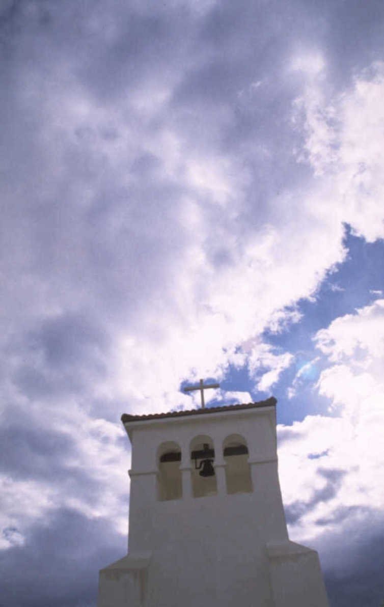 church tower sky 1980s 1990s A4 Photo Print