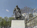 churchill statue trafalgar1980s 1990s A4 Photo Print