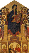 cimabue madonna enthroned with angels and prophets Art A4 Photo Print