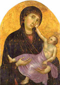 cimabue madonna with child Art A4 Photo Print