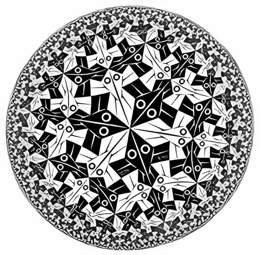 circle limit i mc escher 1958 A4 Photo Print