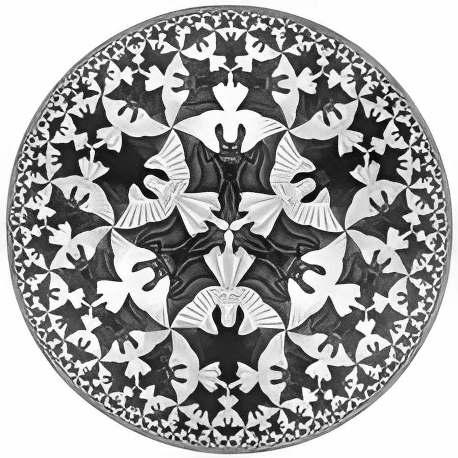 circle limit iv mc escher 1960 A4 Photo Print