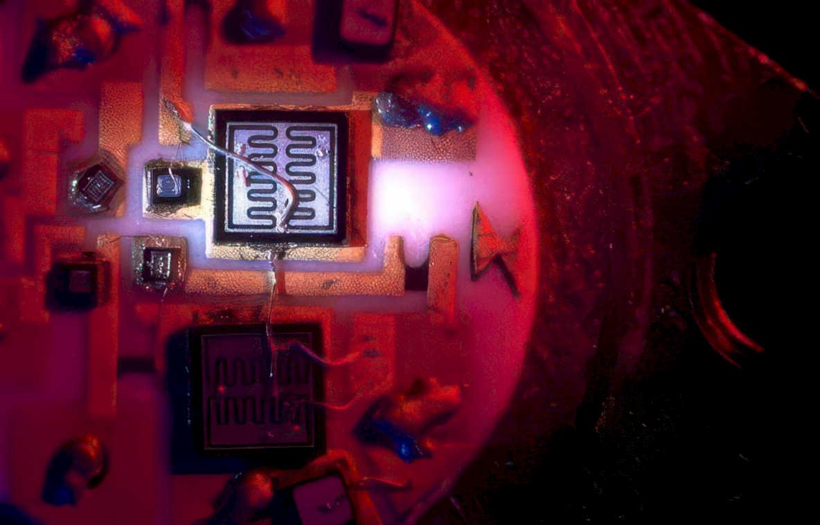 circuit board led Vintage A4 Photo Print