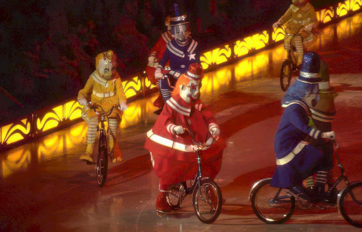 circus bicycle act Vintage A4 Photo Print