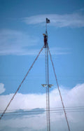 circus walker blue Vintage A4 Photo Print
