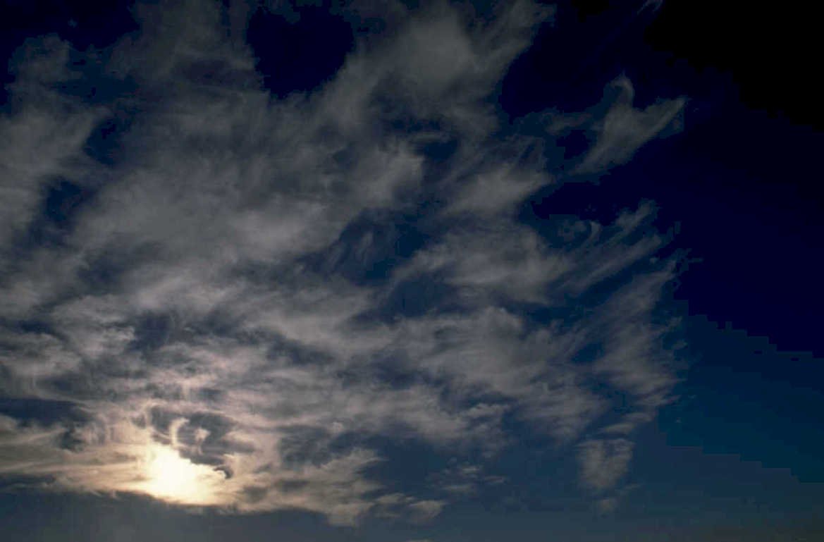 cirrus sky sunset 1980s 1990s A4 Photo Print