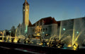 city hall fountain Vintage A4 Photo Print