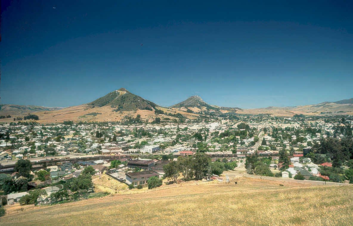 city hills town Vintage A4 Photo Print