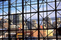 city skyline window 1980s 1990s A4 Photo Print