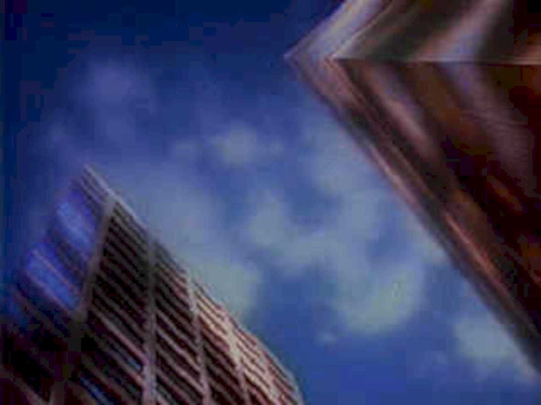 city skyscrapers dusk1980s 1990s A4 Photo Print