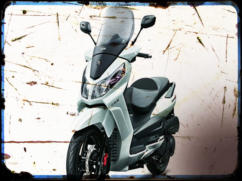 citycom s 300i cbs Sym A4 Photo Print Motorbike Vintage Aged