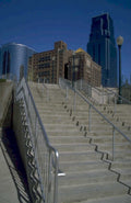 cityscape steps kansas 1980s 1990s A4 Photo Print