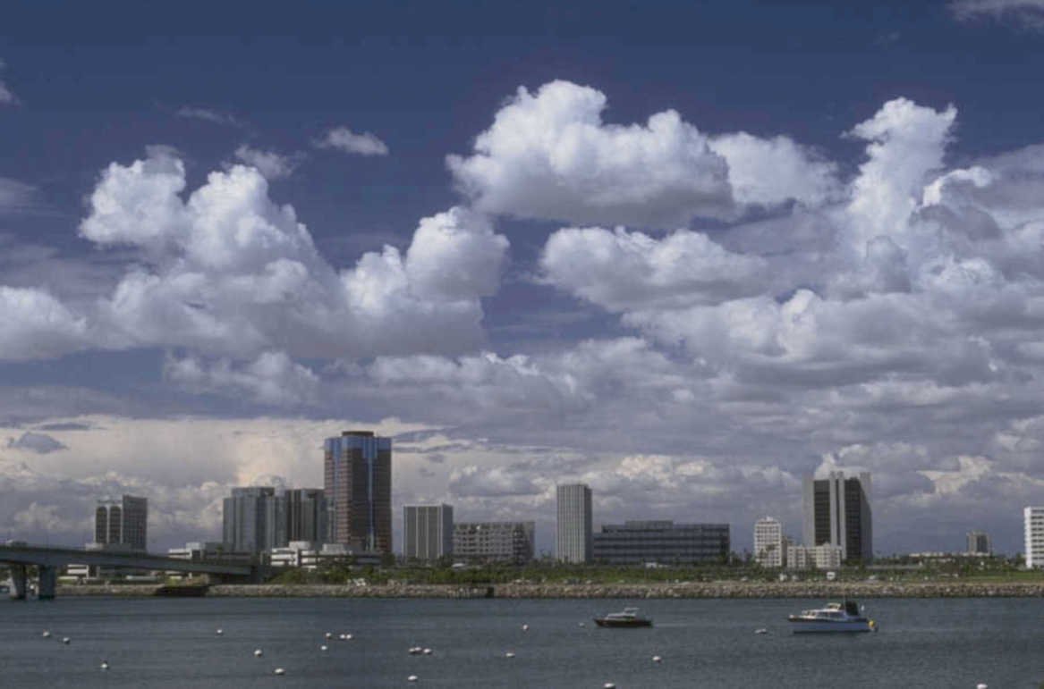 cityscape waterfront irvine 1980s 1990s A4 Photo Print