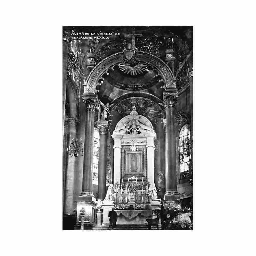 ciudad de mexico altar de la virgen de guadalupe ed desconocido 517 Vintage A4 Photo Print
