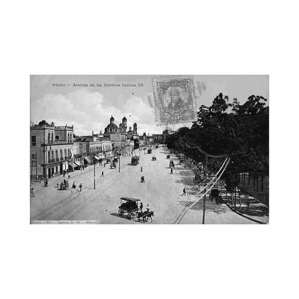 ciudad de mexico avenida de los hombres ilustres ii ed latapi y bert Vintage A4 Photo Print