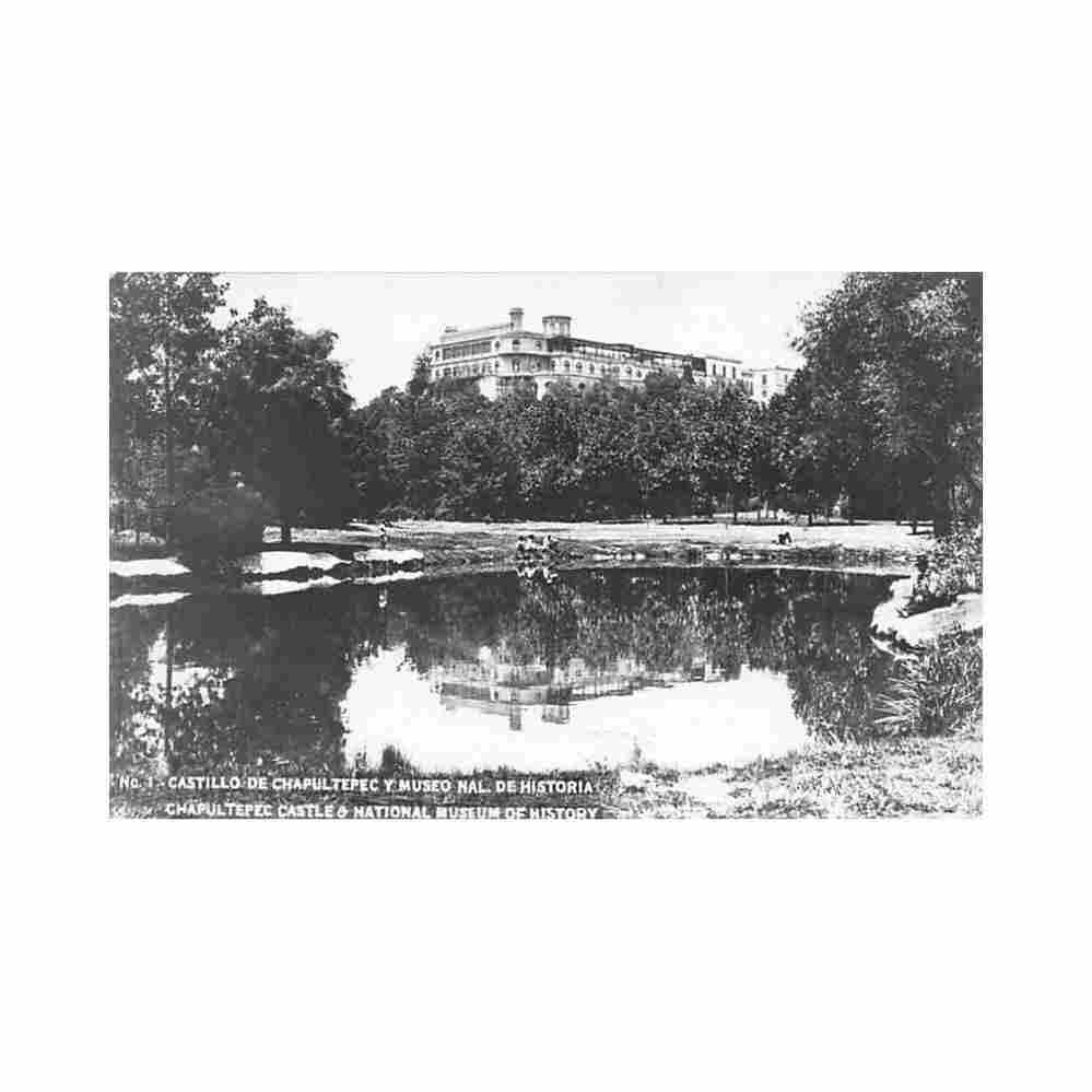 ciudad de mexico castillo de chapultepec y museo nal de historia foto postal ed desconocido 1 Vintage A4 Photo Print