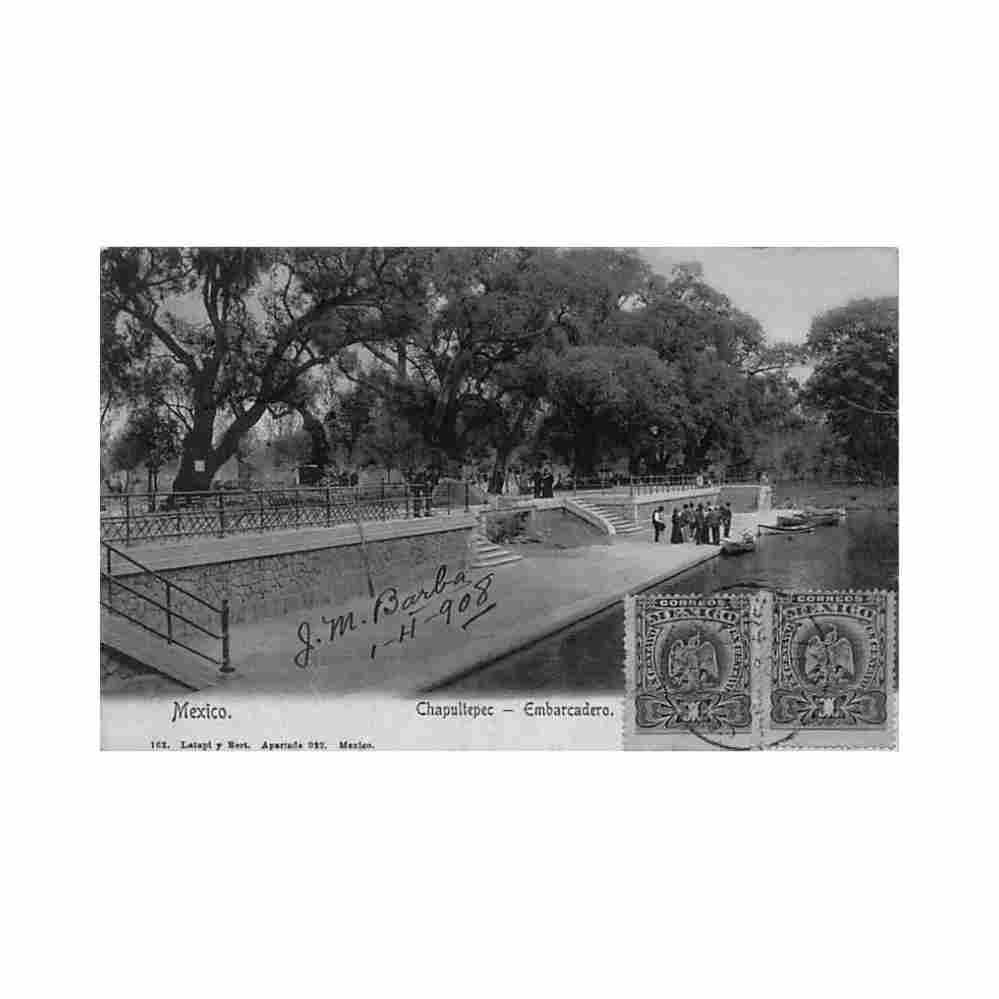 ciudad de mexico chapultepec embarcadero ed latapi y bert 162 Vintage A4 Photo Print
