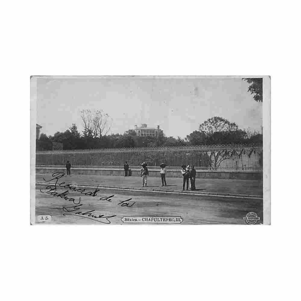 ciudad de mexico chapultepec iii foto postal ed casa miret a 5 Vintage A4 Photo Print
