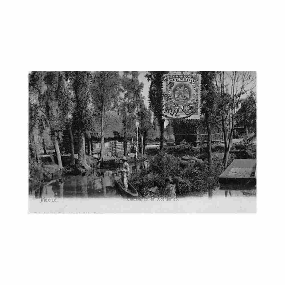 ciudad de mexico chinampas en xochimilco ed latapi y bert 116 Vintage A4 Photo Print