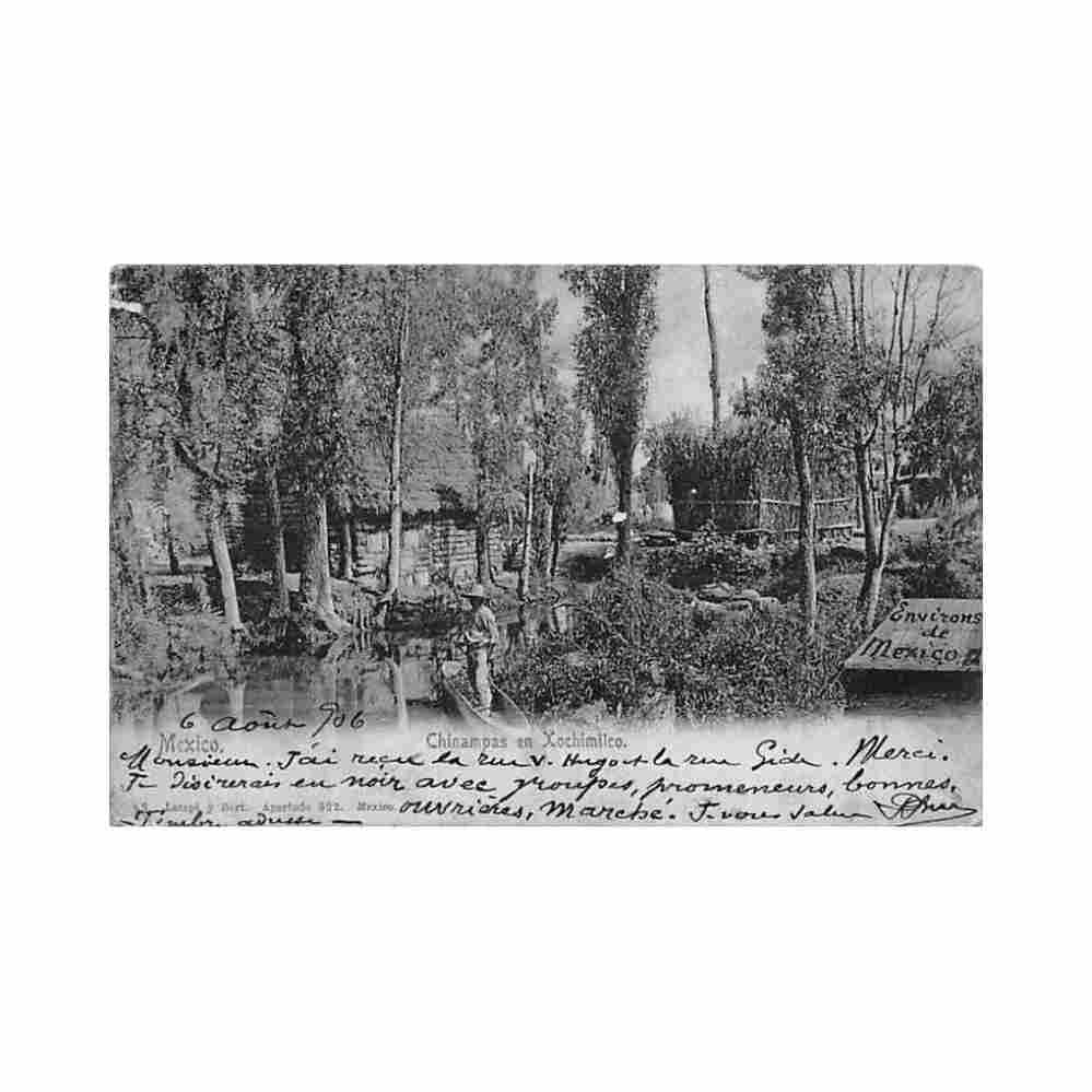ciudad de mexico chinampas en xochimilco ed latapi y bert 66 Vintage A4 Photo Print