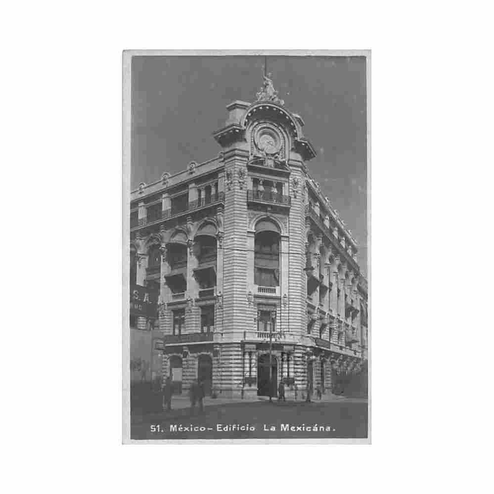 ciudad de mexico edificio la mexicana foto postal ed desconocido 51 Vintage A4 Photo Print