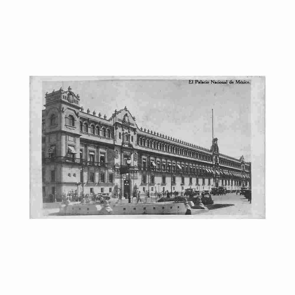 ciudad de mexico el palacio nacional ed tostado Vintage A4 Photo Print