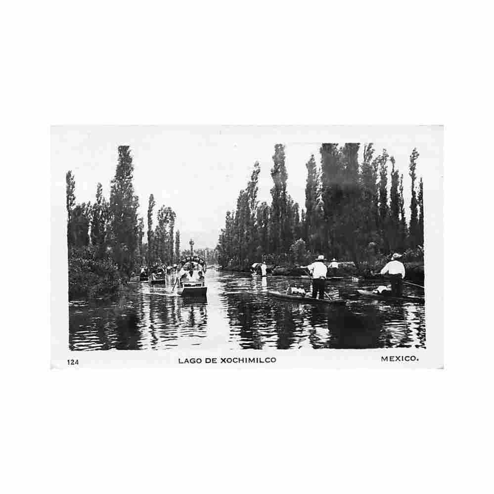 ciudad de mexico lago de xochimilco ed desconocido 124 Vintage A4 Photo Print