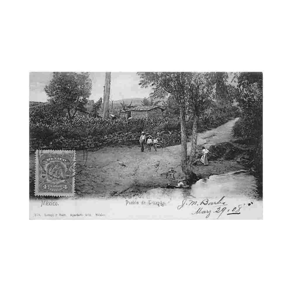 ciudad de mexico pueblo de tizapan ed latapi y bert 179 Vintage A4 Photo Print