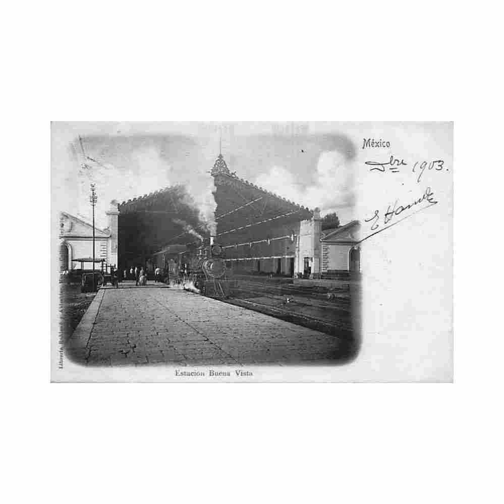 ciudad mexico estacion buena vista ed ruhland Vintage A4 Photo Print