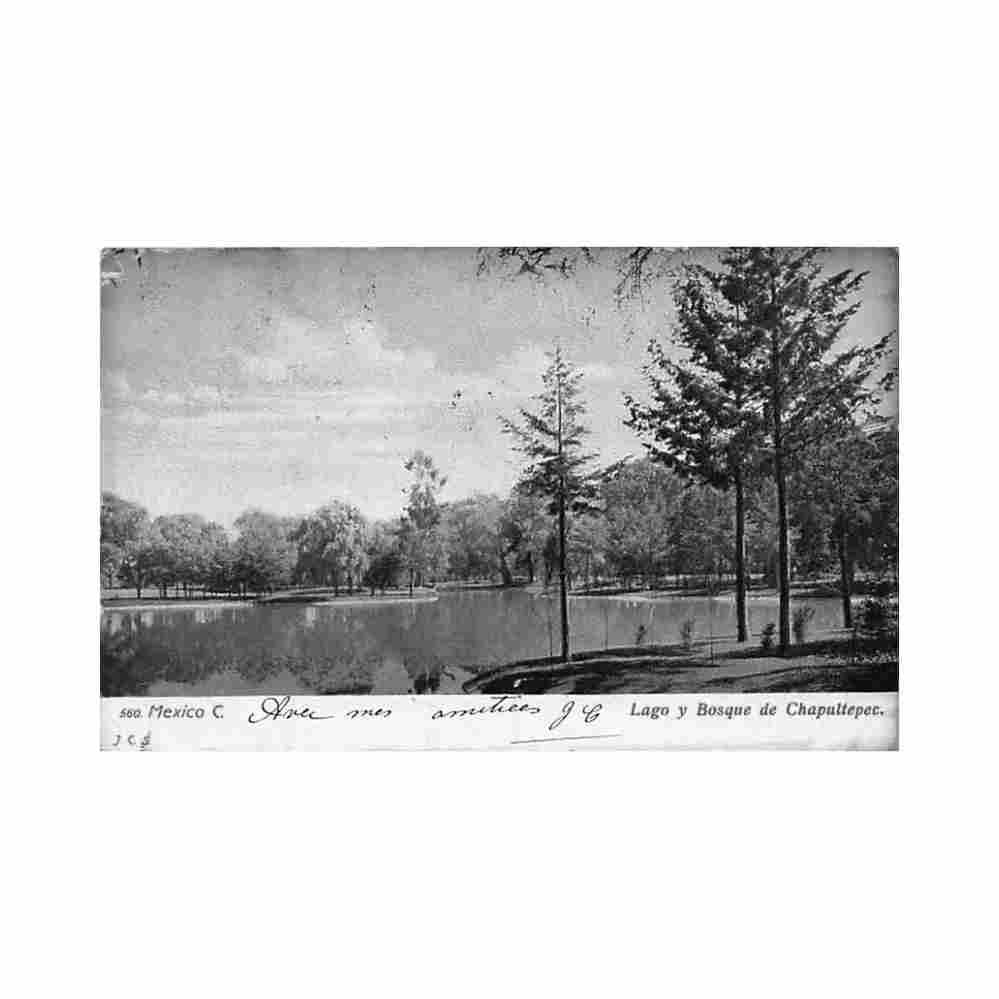 ciudad mexico lago y bosque de chapultepec ed jcs 560 Vintage A4 Photo Print