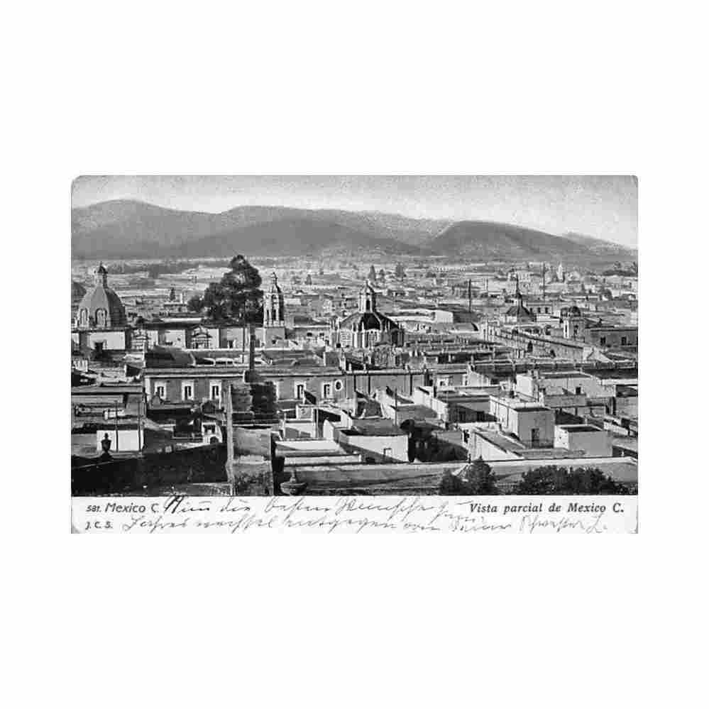ciudad mexico vista parcial ed jcs 581 Vintage A4 Photo Print