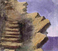 ciurlionis cliff at the seaside Art A4 Photo Print