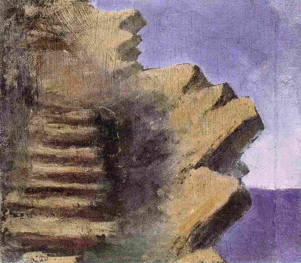 ciurlionis cliff at the seaside Art A4 Photo Print