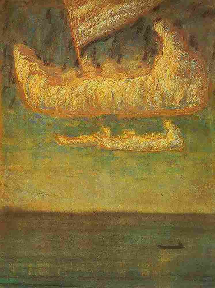 ciurlionis cloud boat Art A4 Photo Print