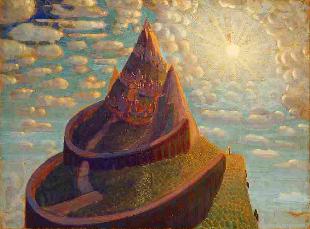 ciurlionis fairy tale castle Art A4 Photo Print