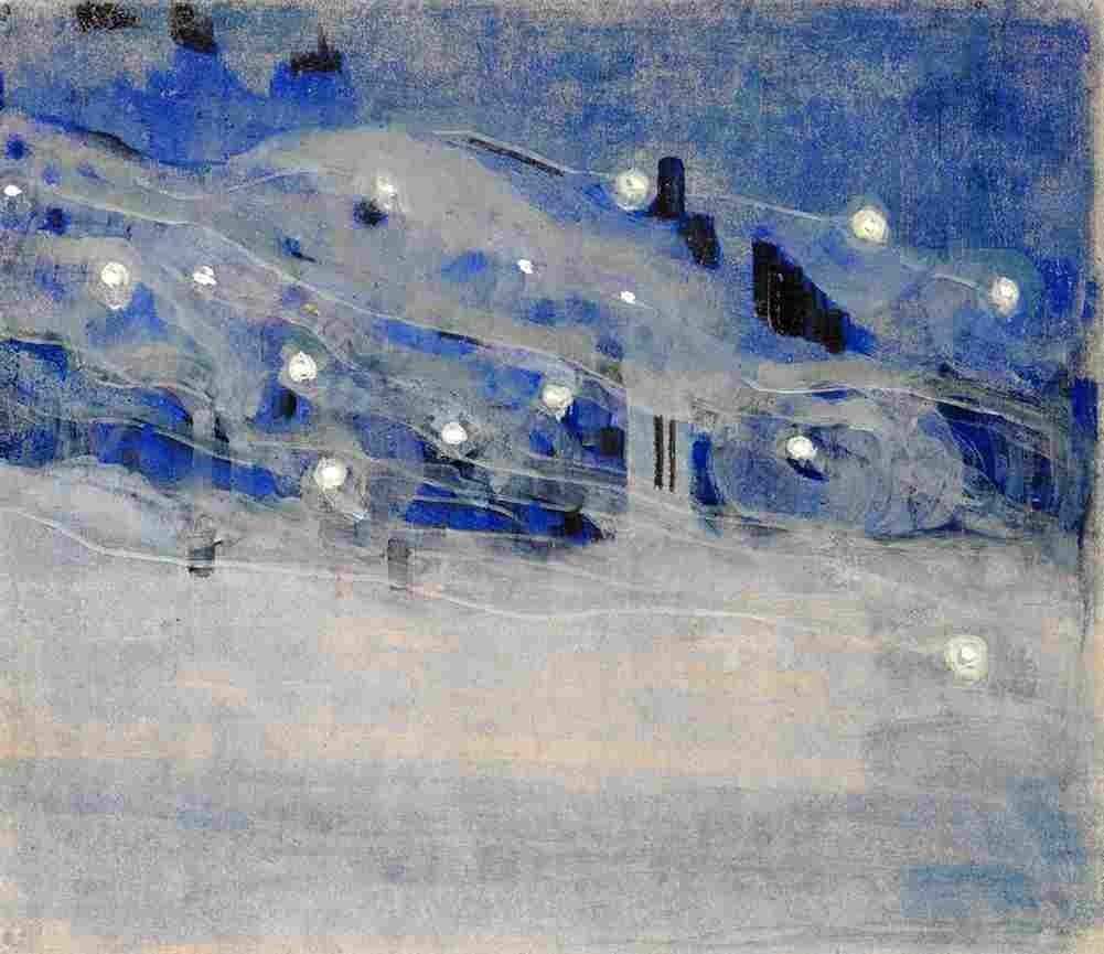 ciurlionis sparks Art A4 Photo Print
