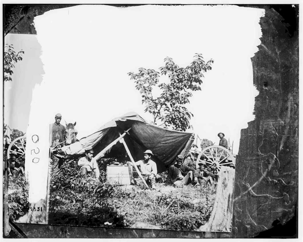 civil war camp 1 Vintage world war A4 Photo Print